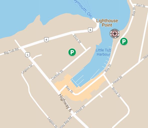 map to kayak - jet ski rentals tobermory